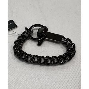 Eddie Borgo Man SPLIT PIN BRACELET Chain Link Blackened Sterling 925